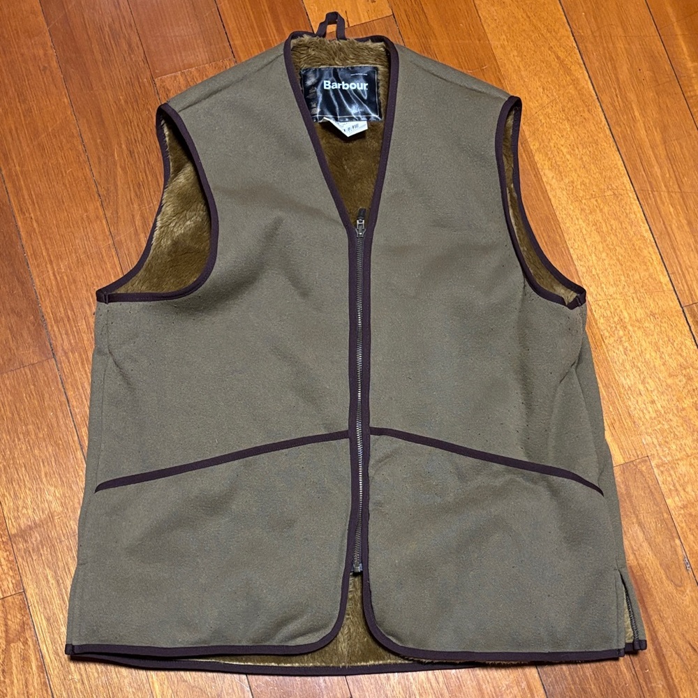 Barbour Men's Brown warm pile lining Vest